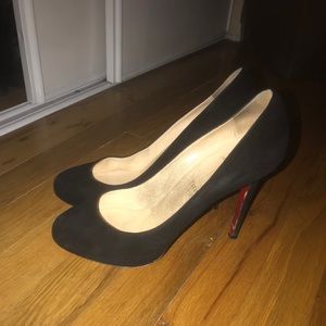 Christian Louboutin Black Suede pumps size 9